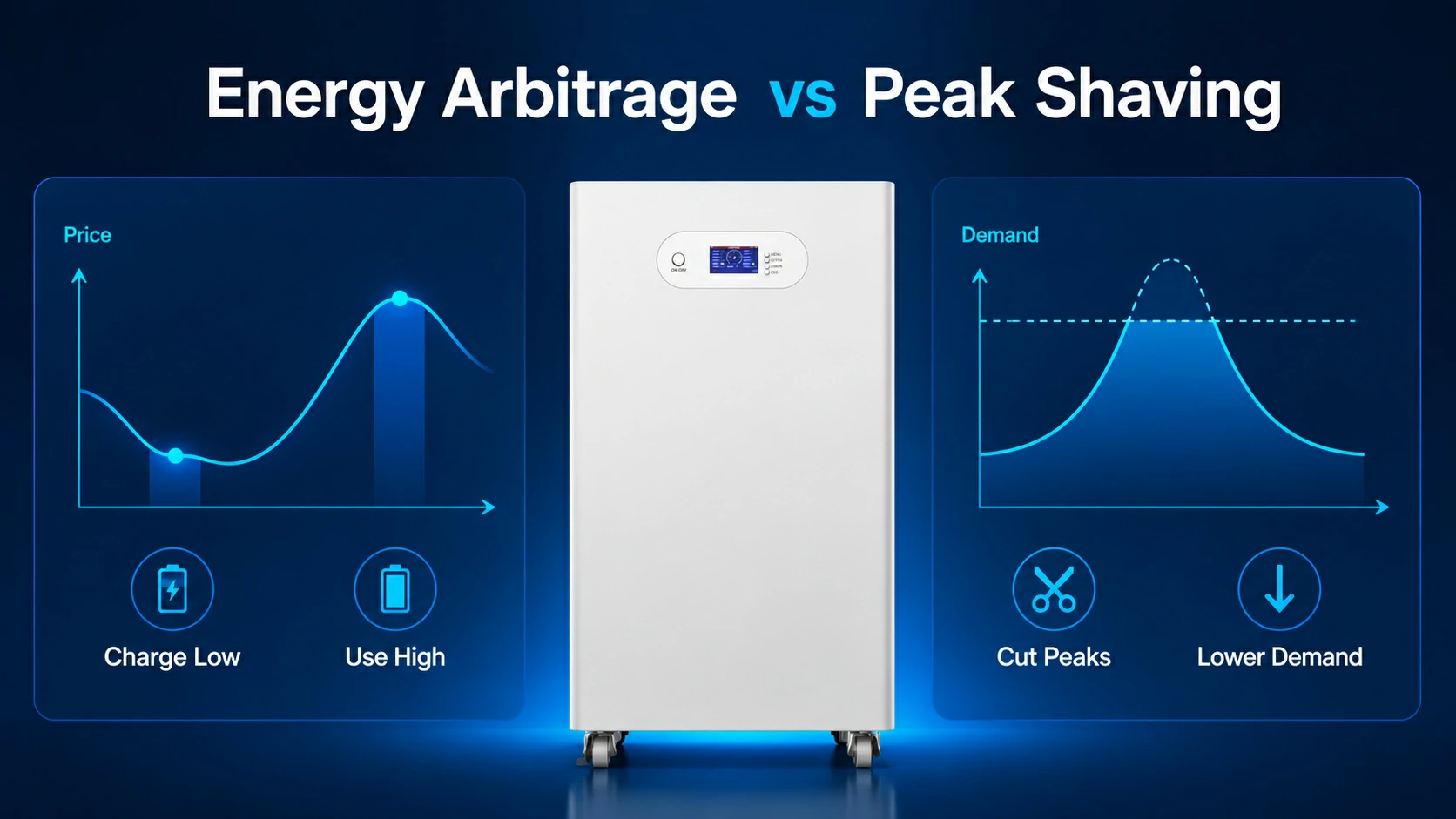 energy arbitrage vs peak shaving