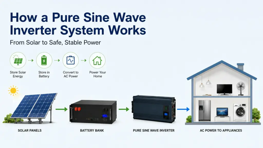 how does a pure sine wave inverter work