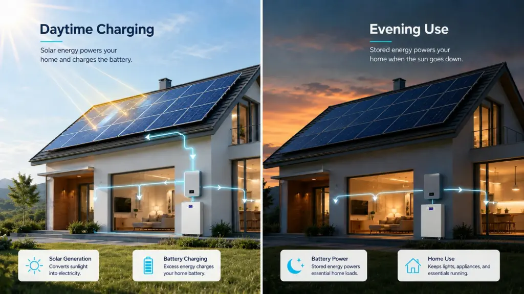 how photovoltaic cells work with battery storage