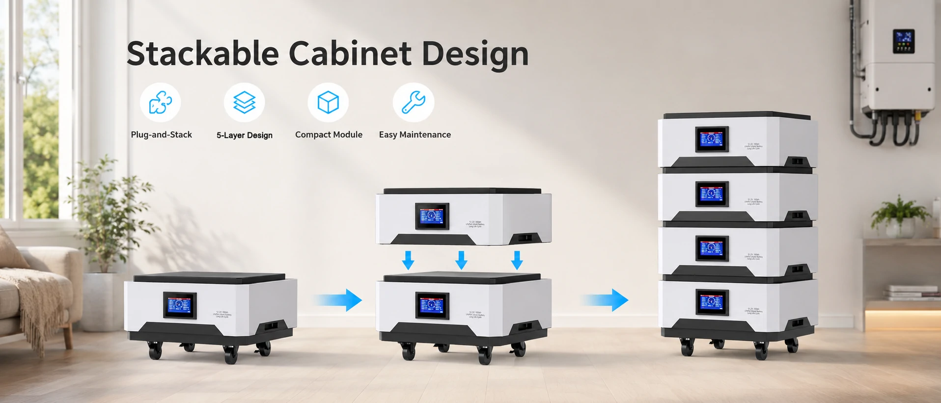 solar battery stackable effortless installation