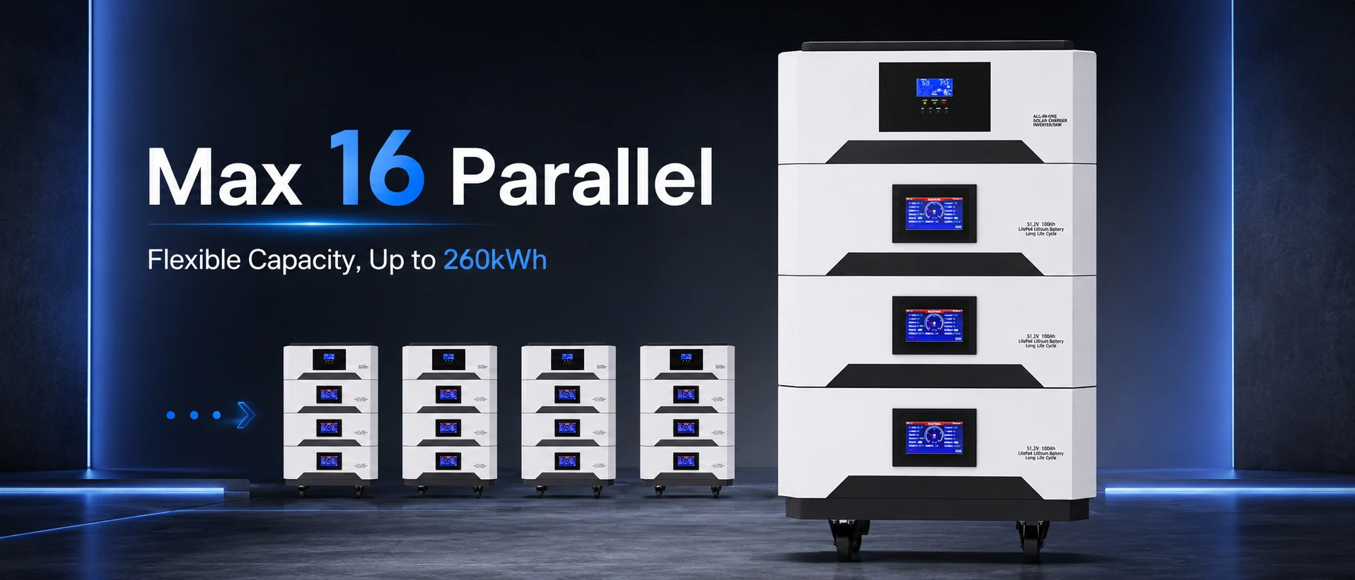solar battery stackable flexible capacity expansion