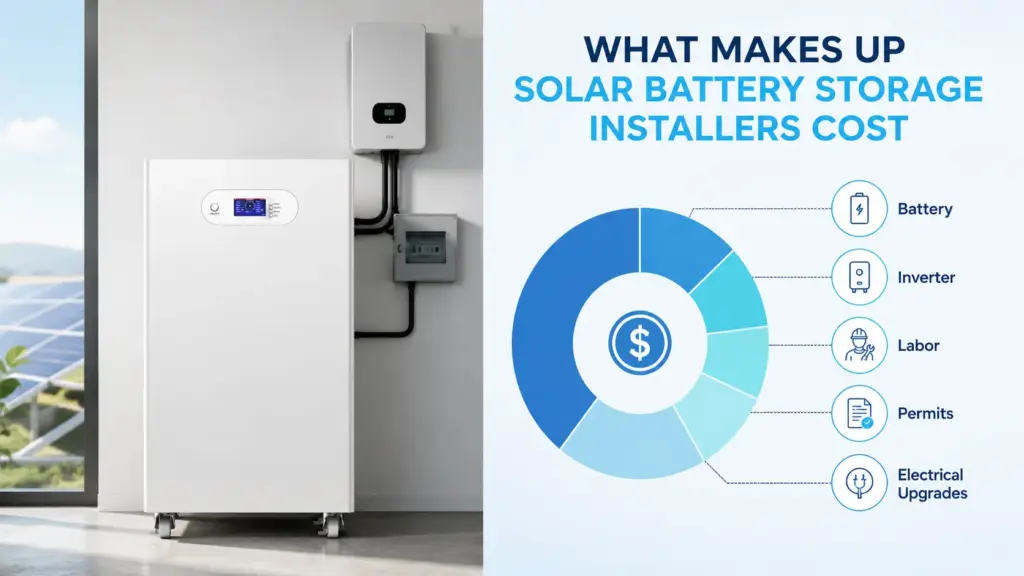 what affects solar battery storage installers cost