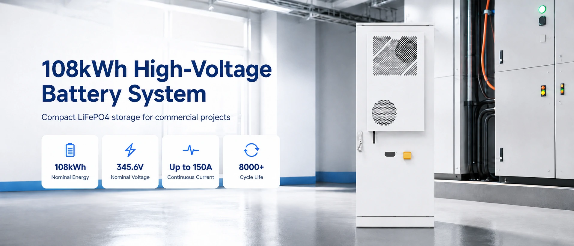 a complete dc battery cabinet for commercial energy storage