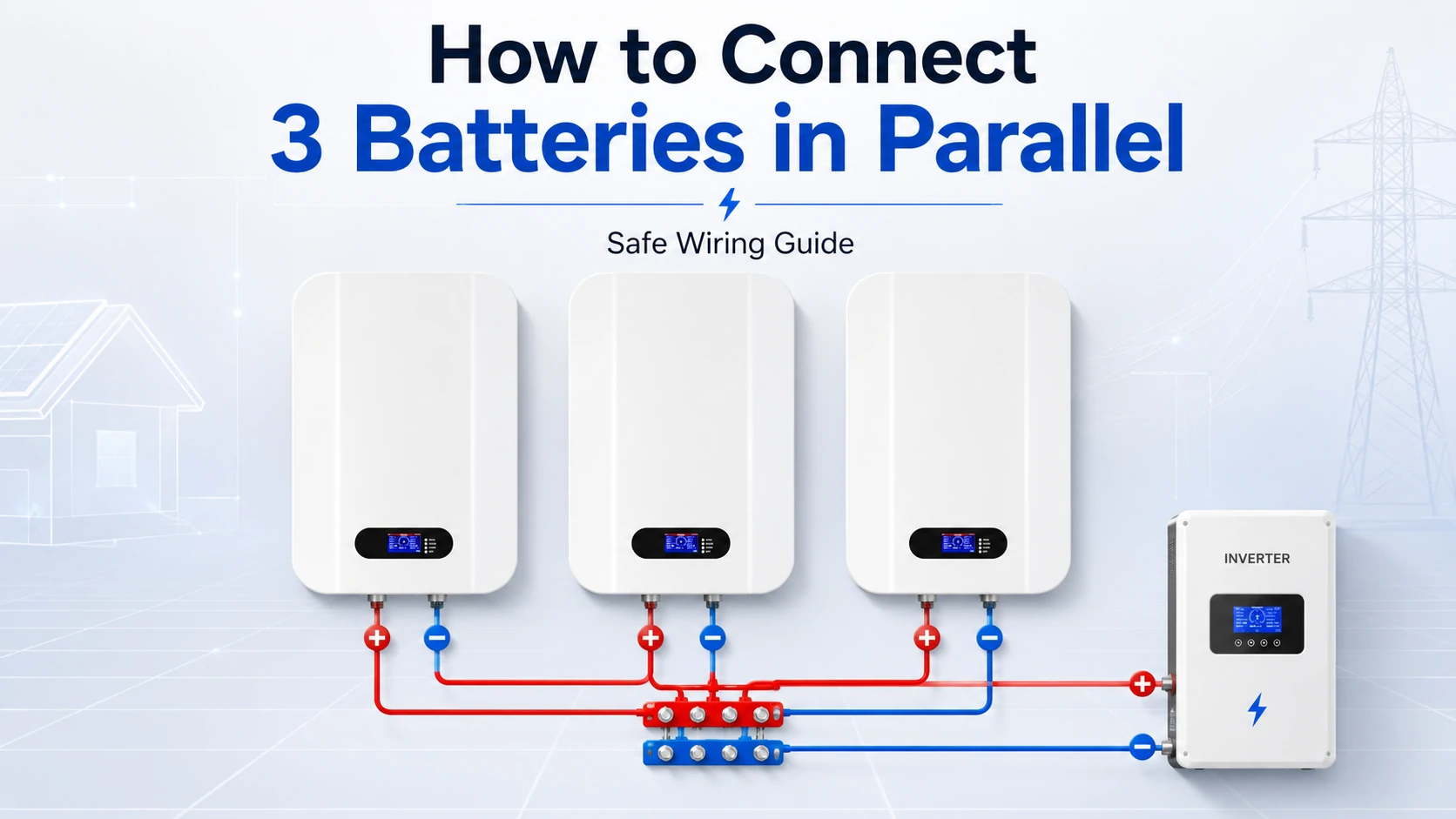 how to connect 3 batteries in parallel