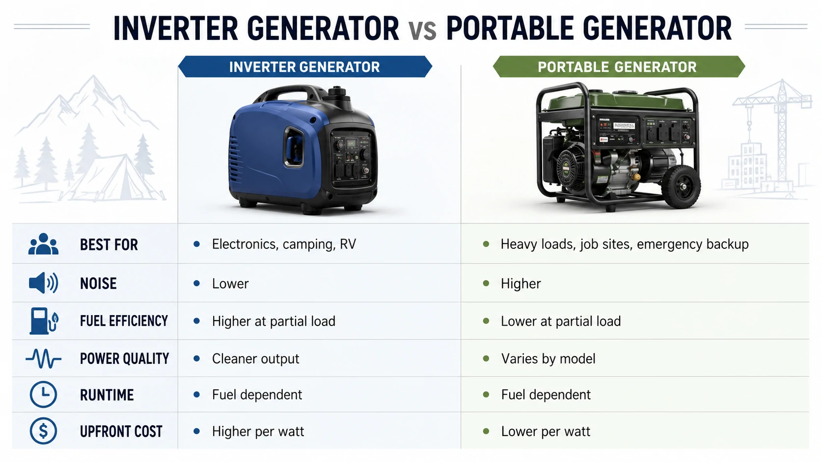 inverter vs portable generator