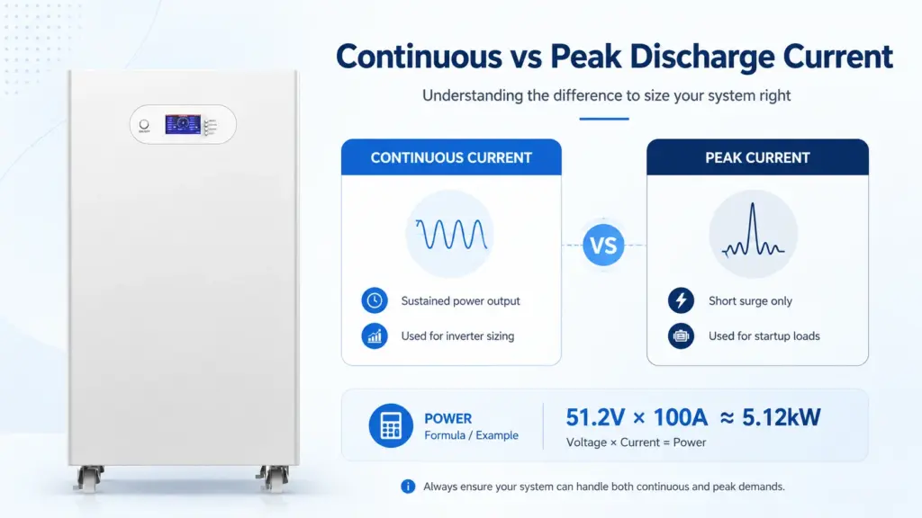 what is the difference between continuous and peak discharge current