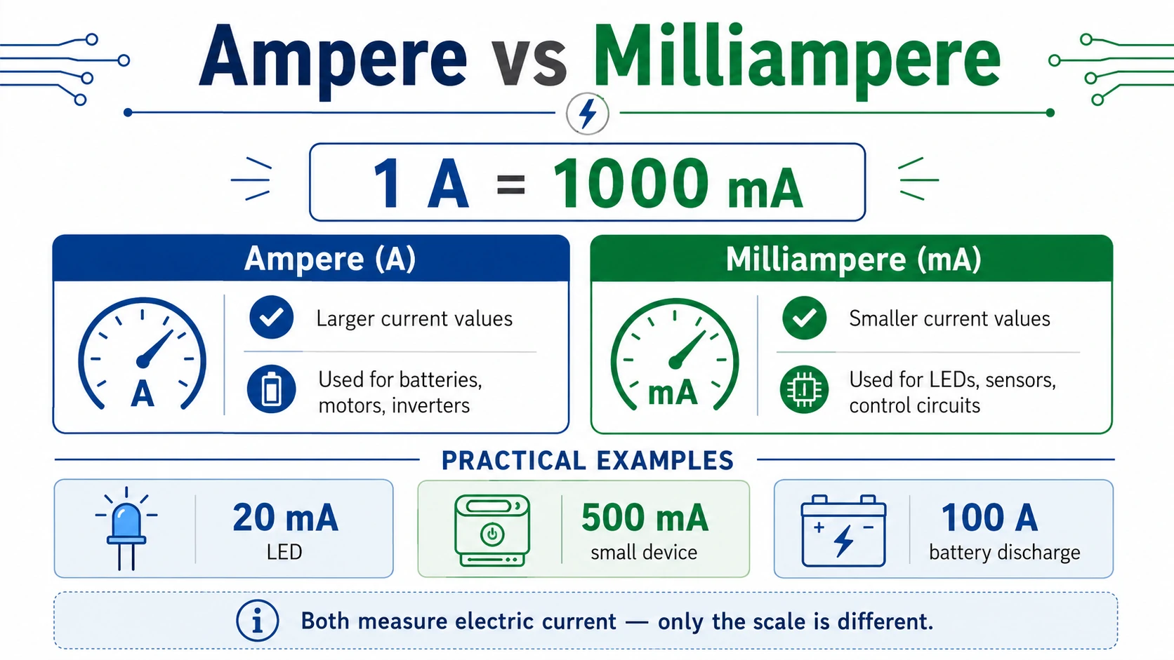 ampere and milliampere