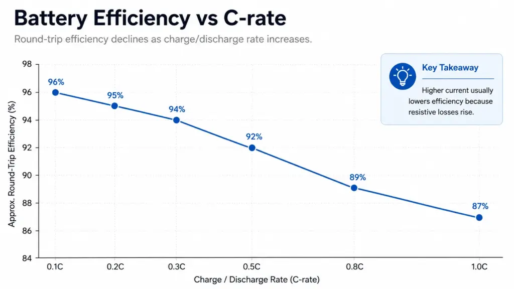 how does c-rate affect battery efficiency