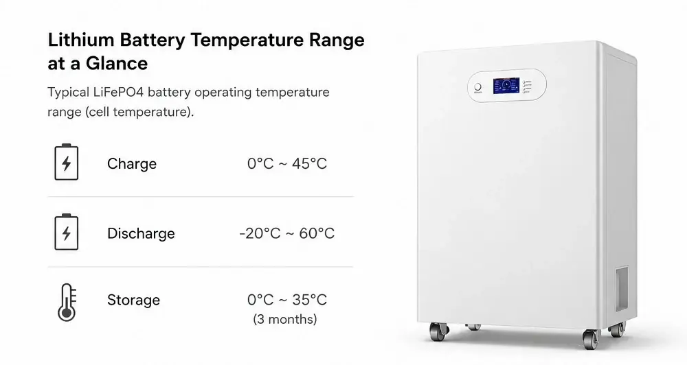 lithium battery temperature range at a glance