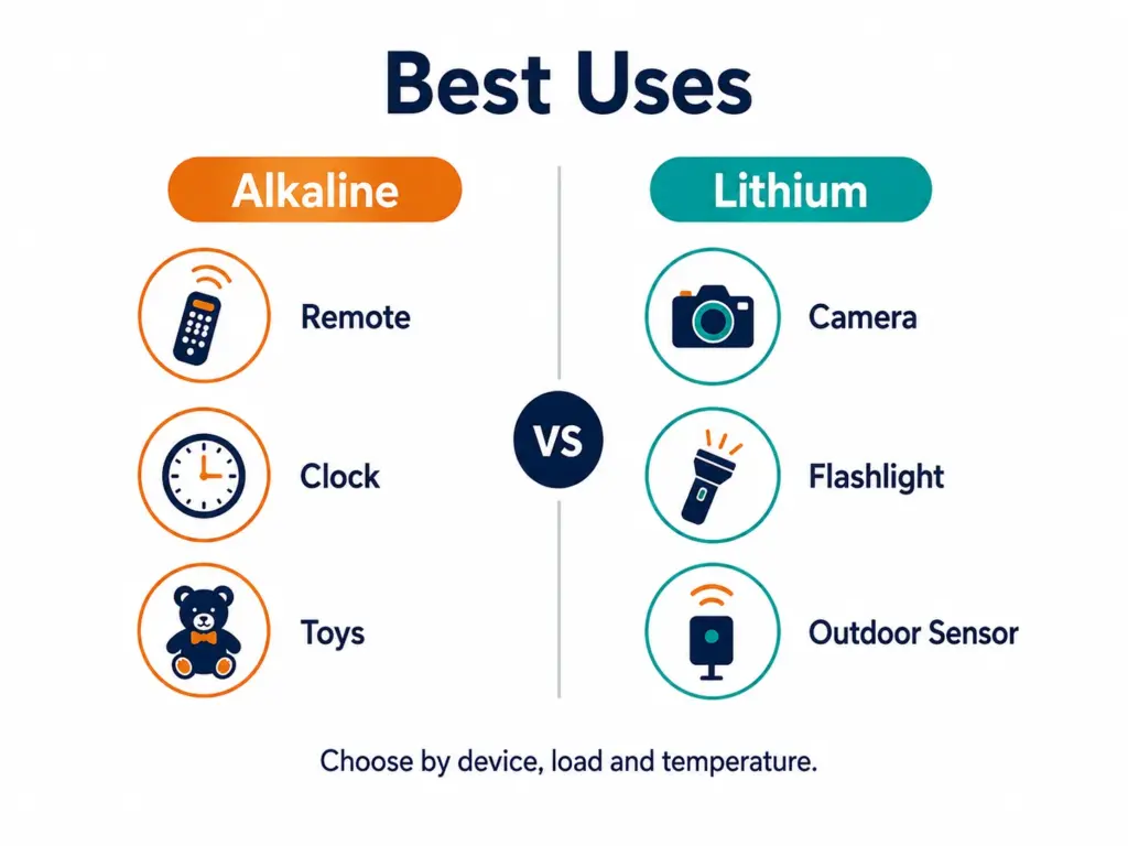 lithium vs alkaline batteries best uses