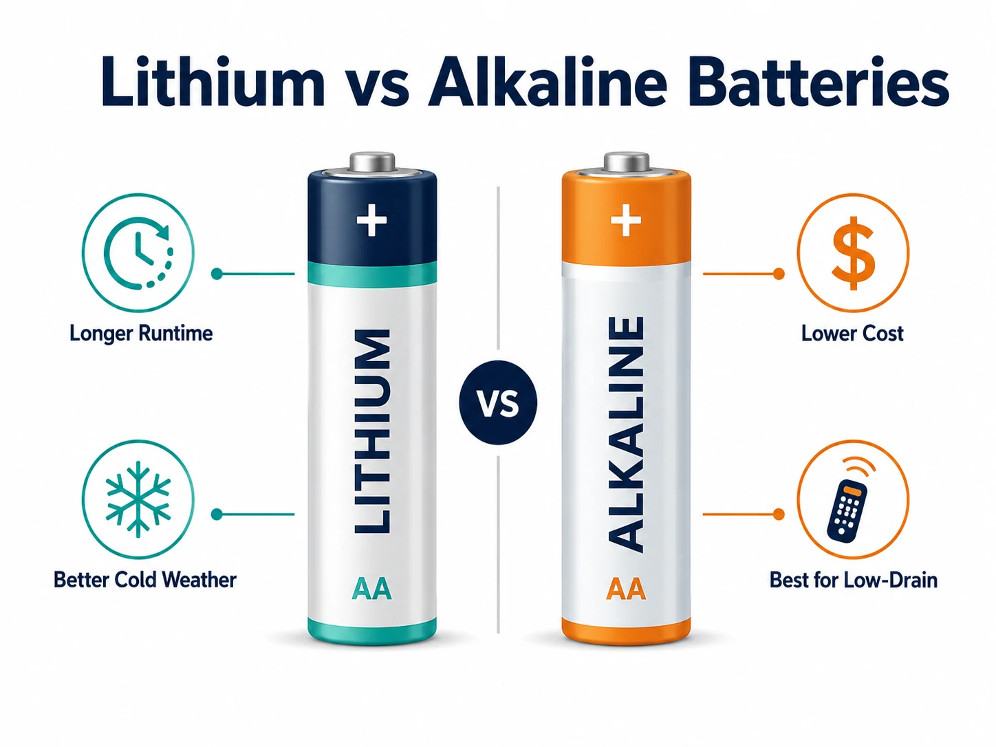 Lithium- vs. Alkalibatterien