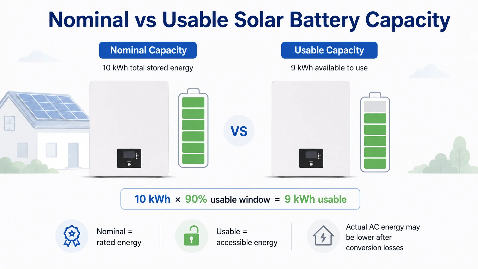 nominal vs usable battery capacity