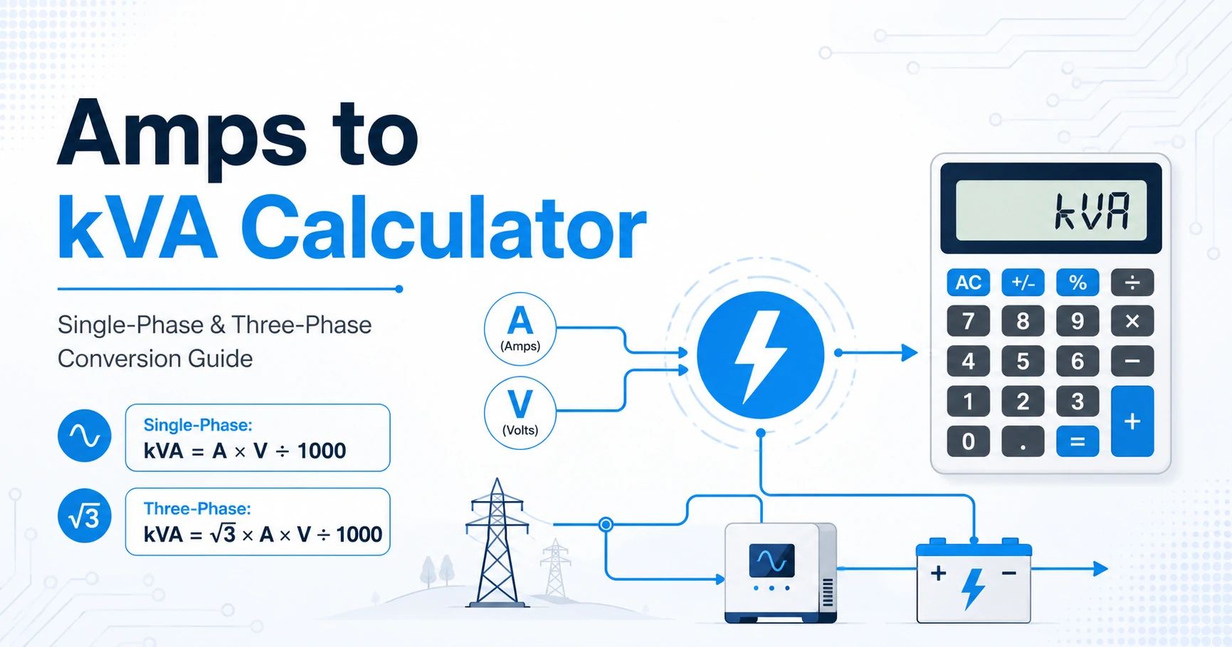amps to kva calculator