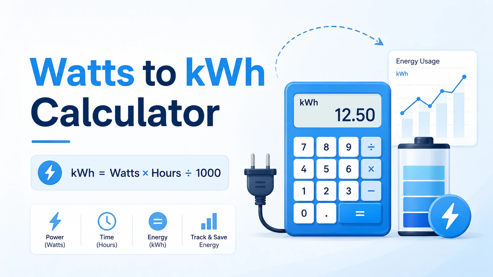 watts to kwh calculator