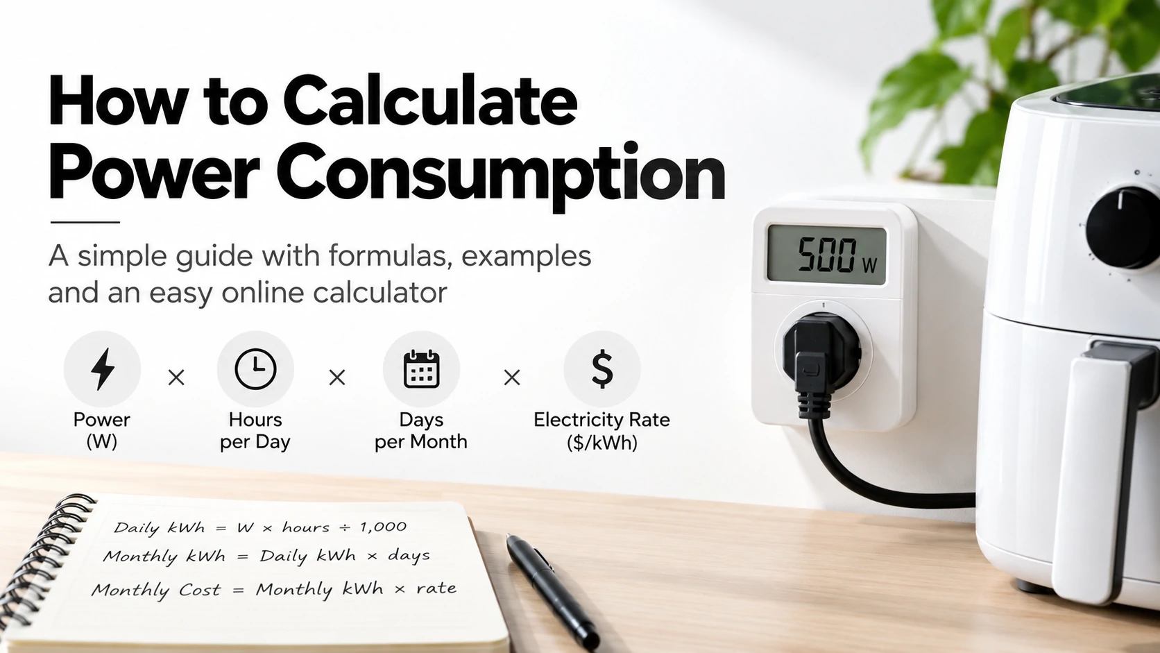 how to calculate power consumption
